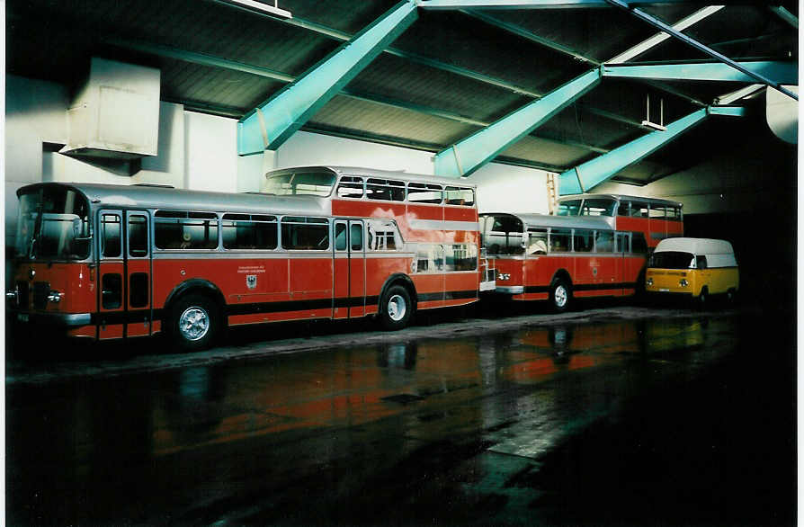 (002'527) - AFA Adelboden - Nr. 7/BE 26'707 - FBW/Vetter-R&J Anderthalbdecker im Januar 1988 im Autobahnhof Adelboden