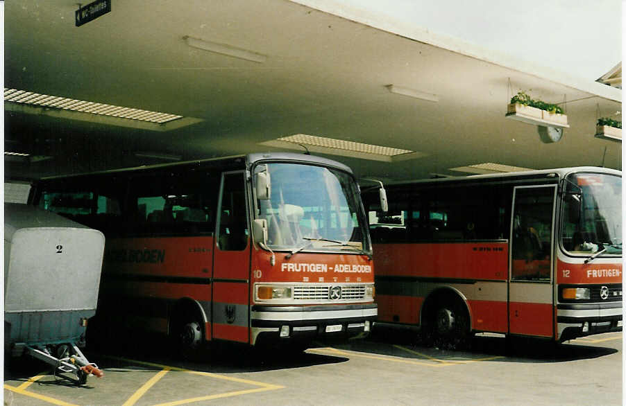 (004'311) - AFA Adelboden - Nr. 10/BE 26'701 - Setra (ex Fr�hlich, Z�rich) im Mai 1989 beim Bahnhof Frutigen (Teilaufnahme)