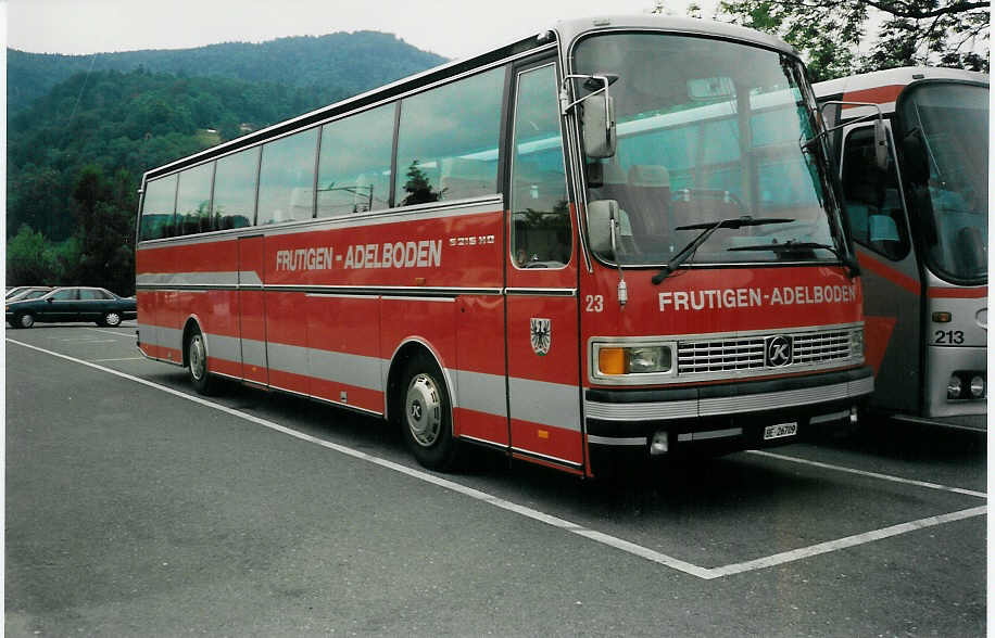 (008'413) - AFA Adelboden - Nr. 23/BE 26'709 - Setra (ex Wittwer, Neuch�tel) am 2. Juli 1992 in Thun, Seestrasse