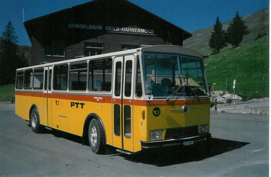 (009'912) - Geiger, Adelboden - Nr. 2/BE 26'853 - Saurer/R&J (ex Jaggi, Kippel Nr. 5) am 2. September 1993 in Adelboden, Geilsbr�ggli