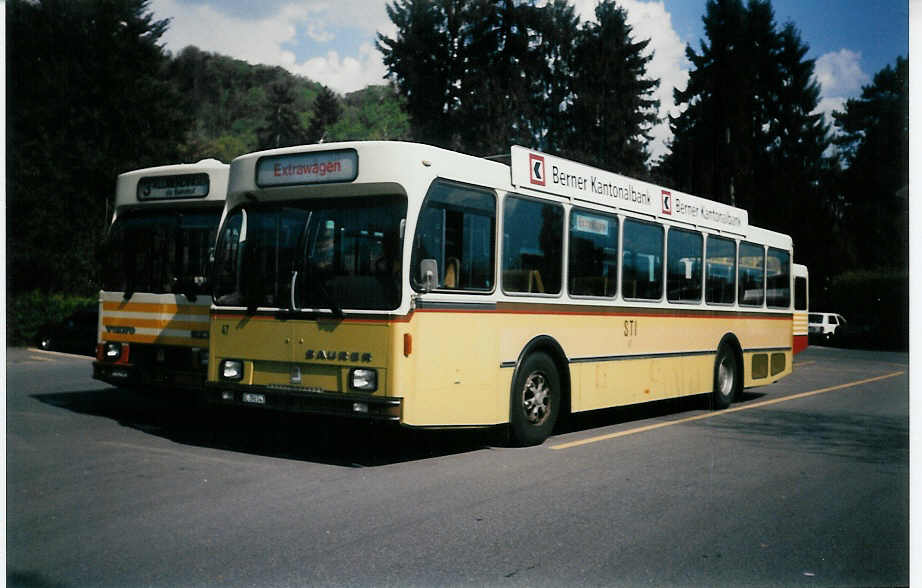 (012'228) - STI Thun - Nr. 47/BE 396'547 - Saurer/R&J am 3. Mai 1995 bei der Schiffl�ndte Thun