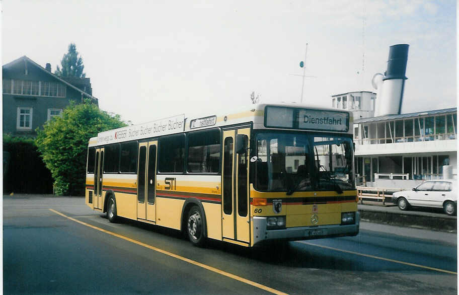 (012'431) - STI Thun - Nr. 60/BE 452'460 - Mercedes/R&J am 2. Juni 1995 bei der Schiffl�ndte Thun