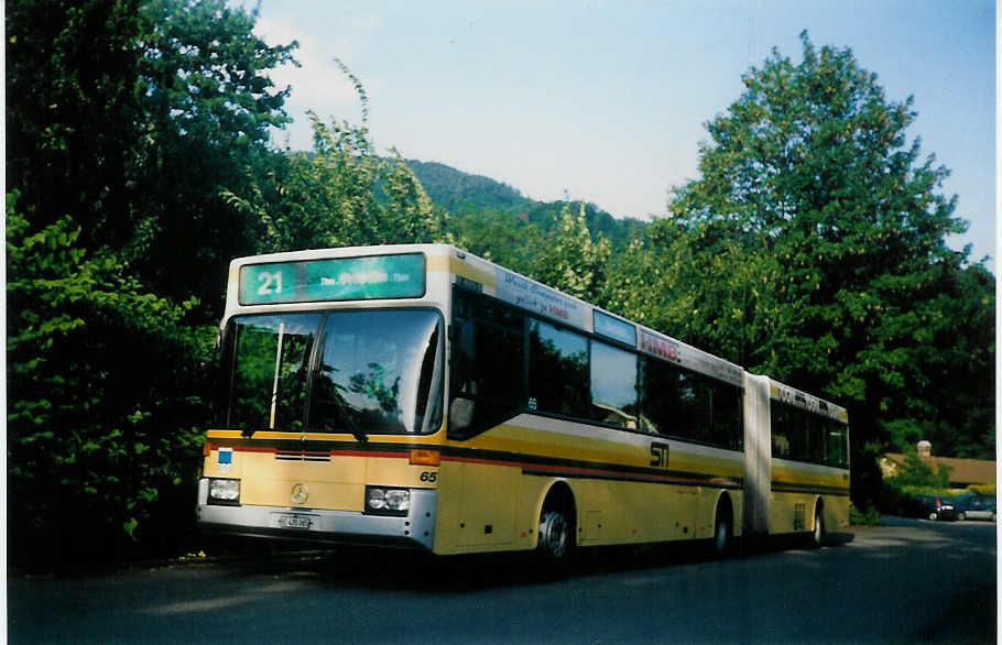 (012'625) - STI Thun - Nr. 65/BE 435'065 - Mercedes am 21. Juli 1995 bei der Schiffl�ndte Thun