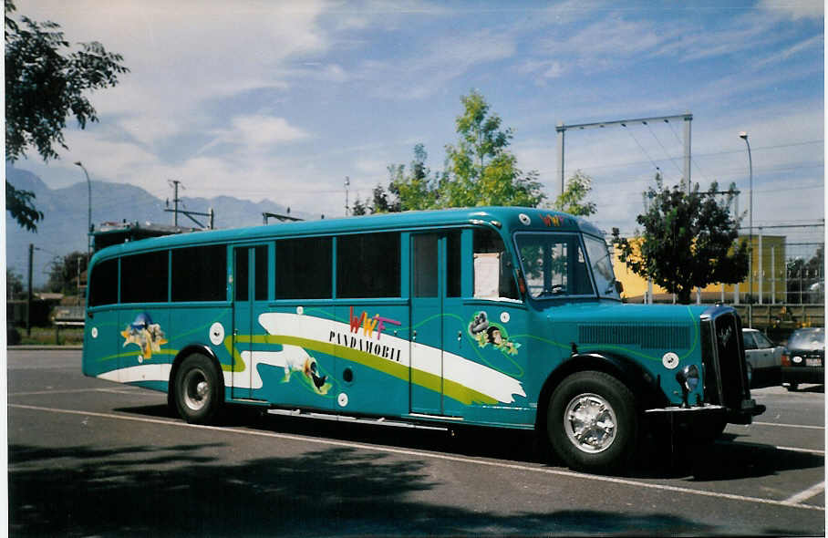 (012'923) - WWF, Z�rich - ZH 170'109 - Saurer/Gangloff Pandamobil (ex P 24'552) am 18. August 1995 in Thun, Seestrasse