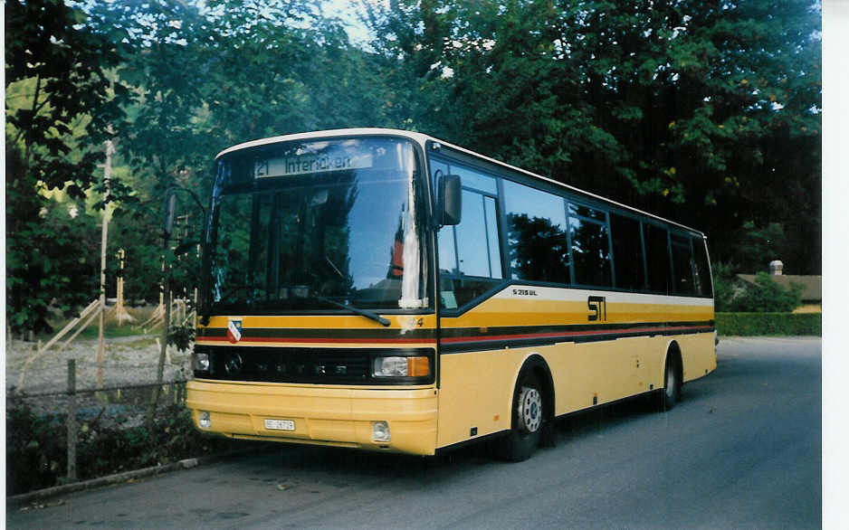(013'110) - STI Thun - Nr. 44/BE 26'729 - Setra (ex AGS Sigriswil) am 9. September 1995 bei der Schiffl�ndte Thun