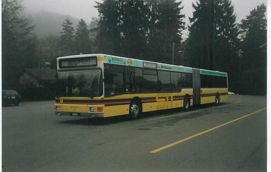 (013'715) - STI Thun - Nr. 69/BE 456'869 - MAN am 26. Januar 1996 bei der Schiffl�ndte Thun