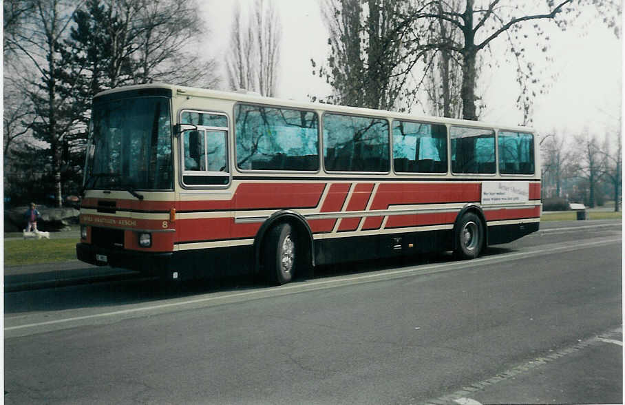 (013'734) - ASKA Aeschi - Nr. 8/BE 82'923 - Volvo/Lauber am 13. M�rz 1996 in Thun, Lachen