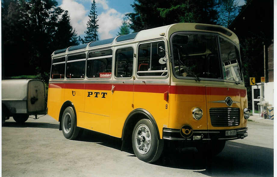 (015'000B) - Schmid, Th�rishaus - Nr. 9/BE 26'105 - Saurer/R&J (ex Geiger, Adelboden Nr. 9) am 7. September 1996 auf der Griesalp