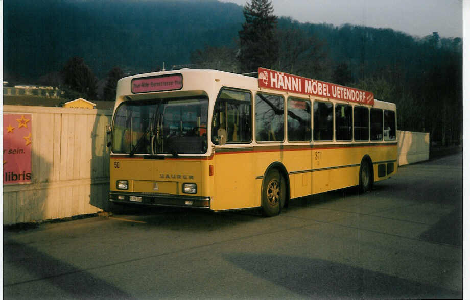 (015'925) - STI Thun - Nr. 50/BE 396'550 - Saurer/R&J am 16. Dezember 1996 bei der Schiffl�ndte Thun