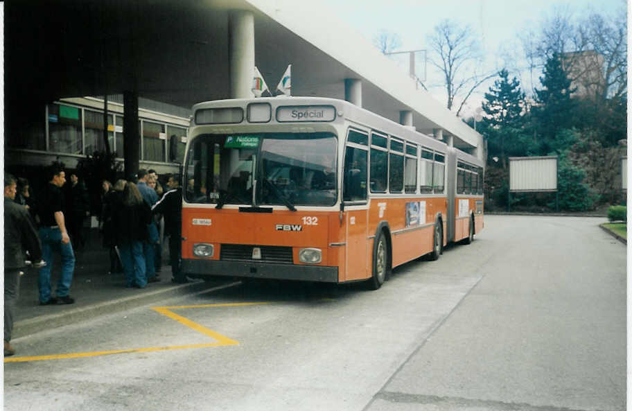 (016'513) - TPG Gen�ve - Nr. 132/GE 96'564 - FBW/R&J am 16. M�rz 1997 in Gen�ve, Palexpo 