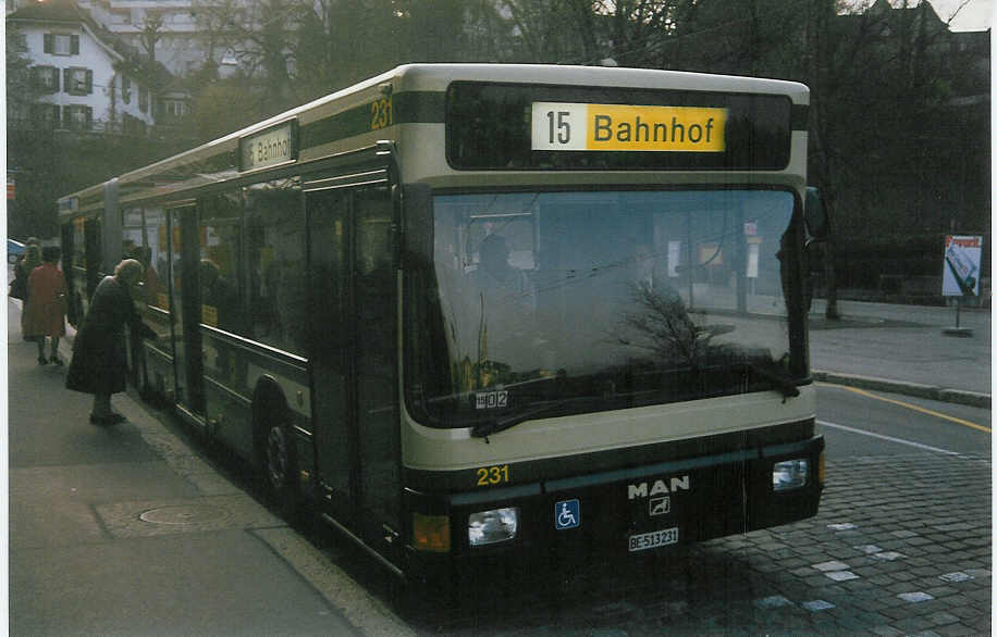 (016'619) - SVB Bern - Nr. 231/BE 513'231 - MAN am 26. M�rz 1997 in Bern, B�rengraben