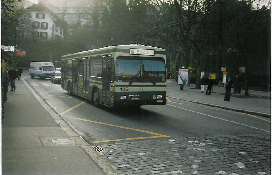 (016'631) - SVB Bern - Nr. 105/BE 500'105 - Volvo/R&J am 26. M�rz 1997 in Bern, B�rengraben