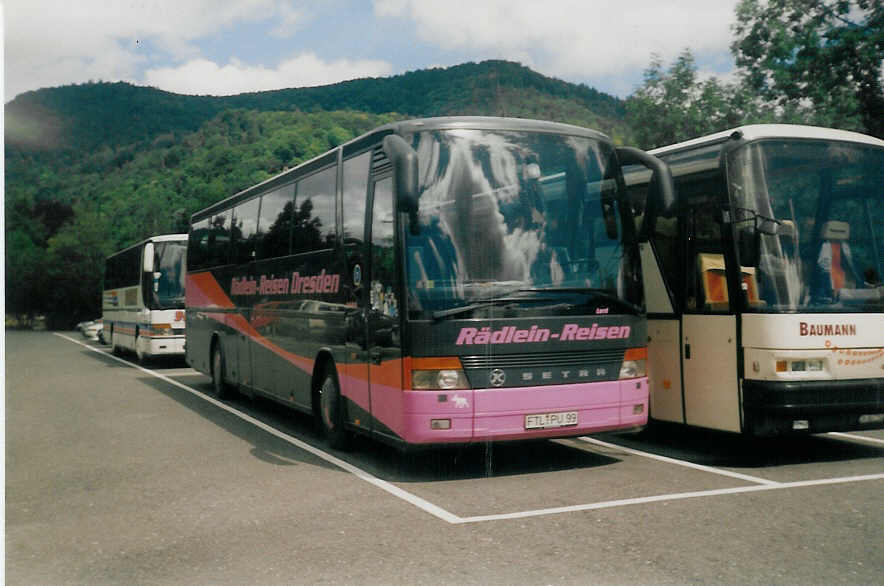 (018'808) - Aus Deutschland: R�dlein, Dresden - FTL-PU 99 - Setra am 29. August 1997 in Thun, Seestrasse