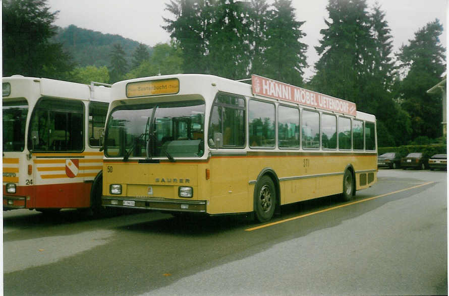 (019'304) - STI Thun - Nr. 50/BE 396'550 - Saurer/R&J am 7. September 1997 bei der Schiffl�ndte Thun