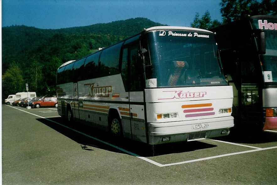 (019'602) - Aus Deutschland: Kaiser, L�rrach - L�-DL 269 - Neoplan am 19. September 1997 in Thun, Seestrasse