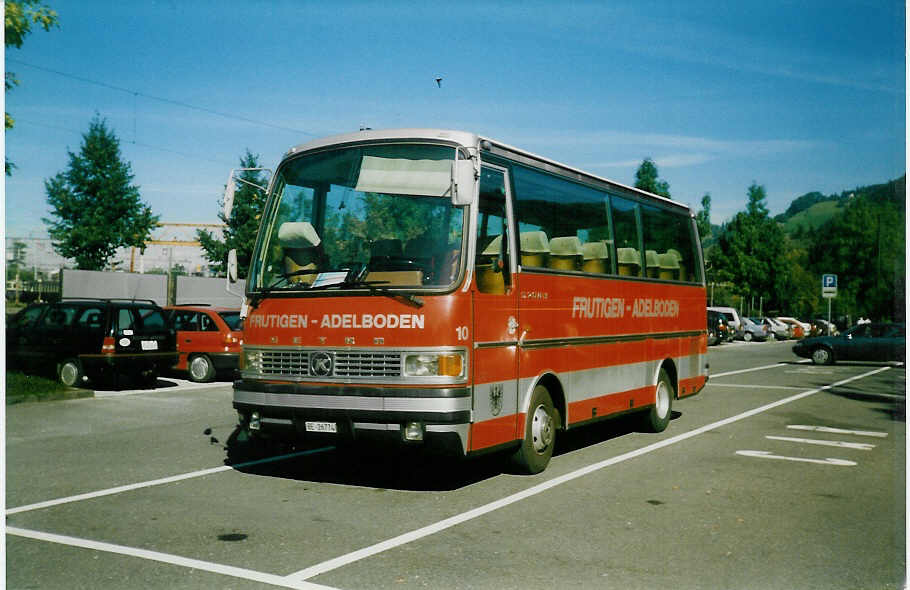 (019'628) - AFA Adelboden - Nr. 10/BE 26'774 - Setra (ex Fr�hlich, Z�rich am 1. Oktober 1997 in Thun, Seestrasse