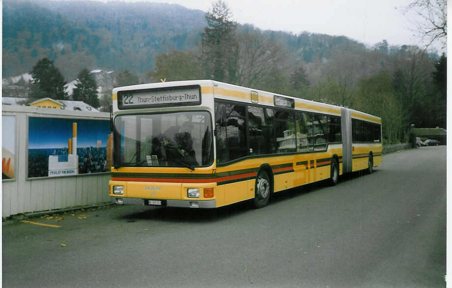 (021'018) - STI Thun - Nr. 73/BE 387'073 - MAN am 6. Dezember 1997 bei der Schiffl�ndte Thun