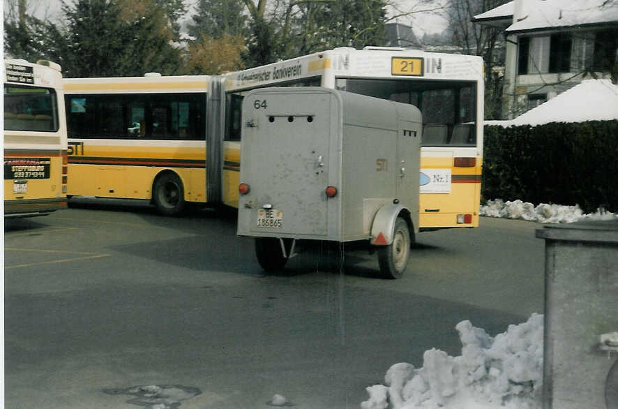 (021'436) - STI Thun - Nr. 64/BE 186'865 - R&J Gep�ckanh�nger am 28. Januar 1998 bei der Schiffl�ndte Thun