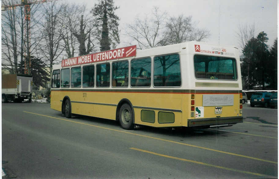 (021'603) - STI Thun - Nr. 50/BE 396'550 - Saurer/R&J am 30. Januar 1998 bei der Schiffl�ndte Thun