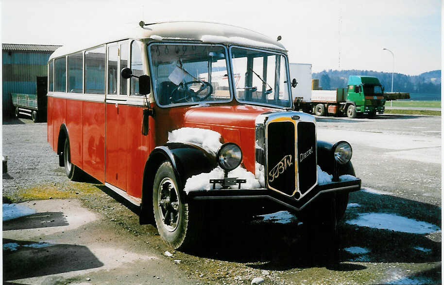 (022'222) - Brunner, Thun - FBW/Lauber (ex Tissot, Interlaken) am 25. M�rz 1998 in Uetendorf, Allmend