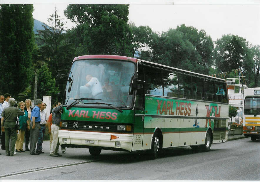 (023'206) - Hess K., Luzern - LU 15'133 - Setra am 6. Juni 1998 bei der Schiffl�ndte Thun