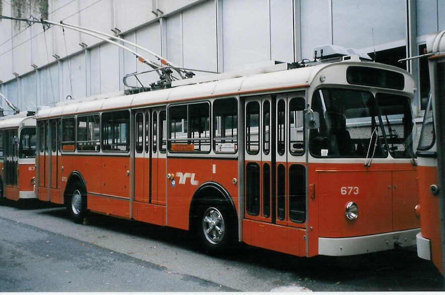 (025'632) - TL Lausanne - Nr. 673 - FBW/Eggli Trolleybus am 22. August 1998 in Lausanne, D�p�t Borde