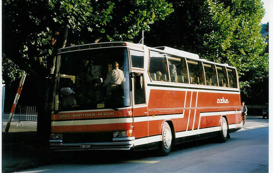 (025'925) - ASKA Aeschi - Nr. 10/BE 26'721 - Dr�gm�ller am 4. September 1998 in Thun, Aarefeld