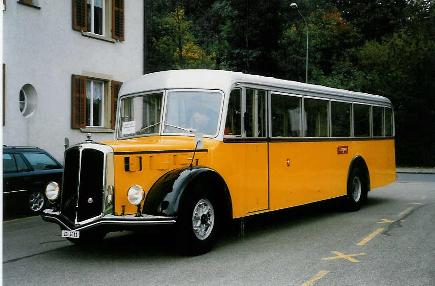 (026'322) - Roost, Steinhausen - ZG 4011 - Berna/Hess (ex diverse Besitzer; ex AGO Olten Nr. 5) am 3. Oktober 1998 in R�ti, Sonnenplatz