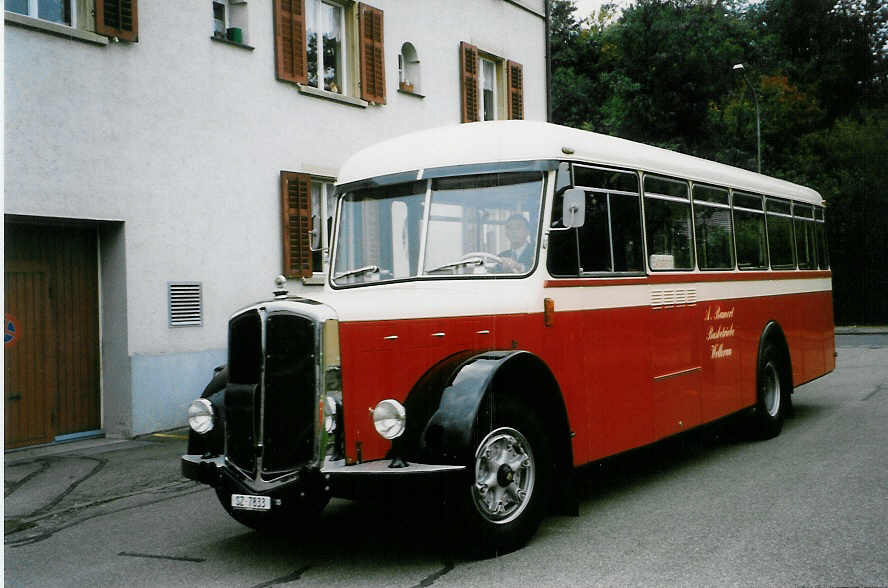 (026'525) - Bamert, Wollerau - SZ 7833 - Berna/T�scher (ex Blattmann, Wollerau) am 3. Oktober 1998 in R�ti, Sonnenplatz