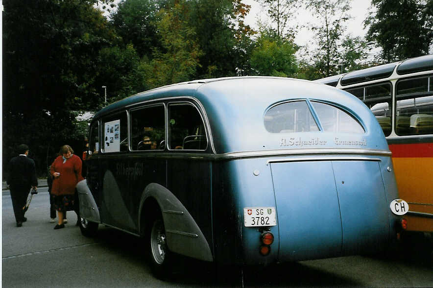 (026'534) - Schneider, Ermenswil - SG 3782 - Saurer/Lauber am 3. Oktober 1998 in R�ti, Sonnenplatz