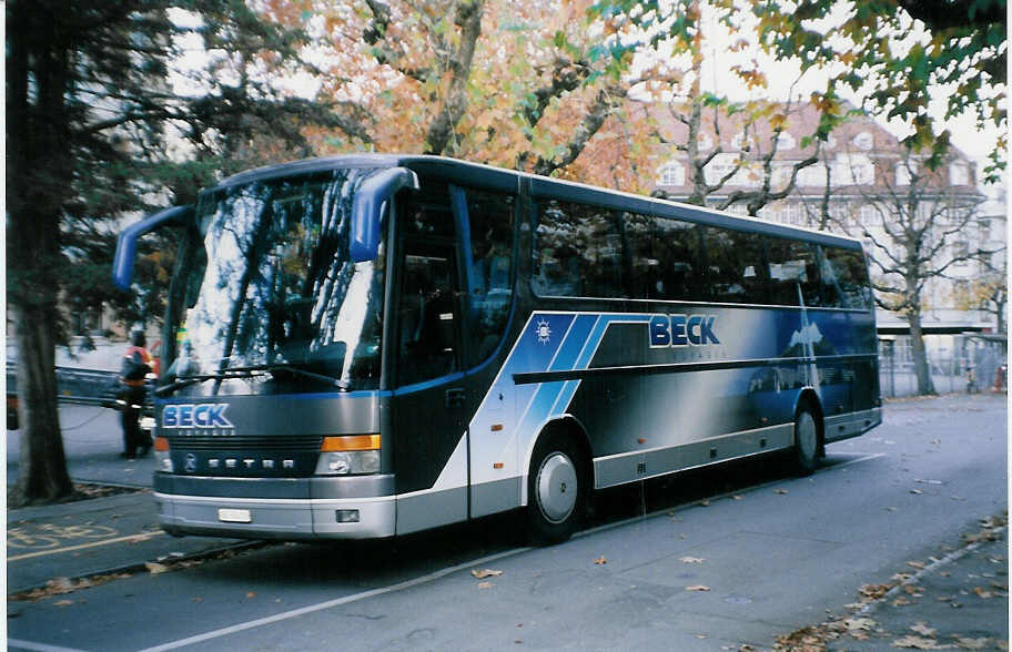 (027'807) - Beck, Gen�ve - GE 96'479 - Setra am 7. November 1998 in Thun, Aarefeld 