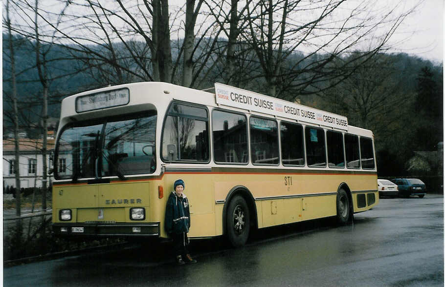 (028'316) - STI Thun - Nr. 47/BE 396'547 - Saurer/R&J am 20. Dezember 1998 bei der Schiffl�ndte Thun