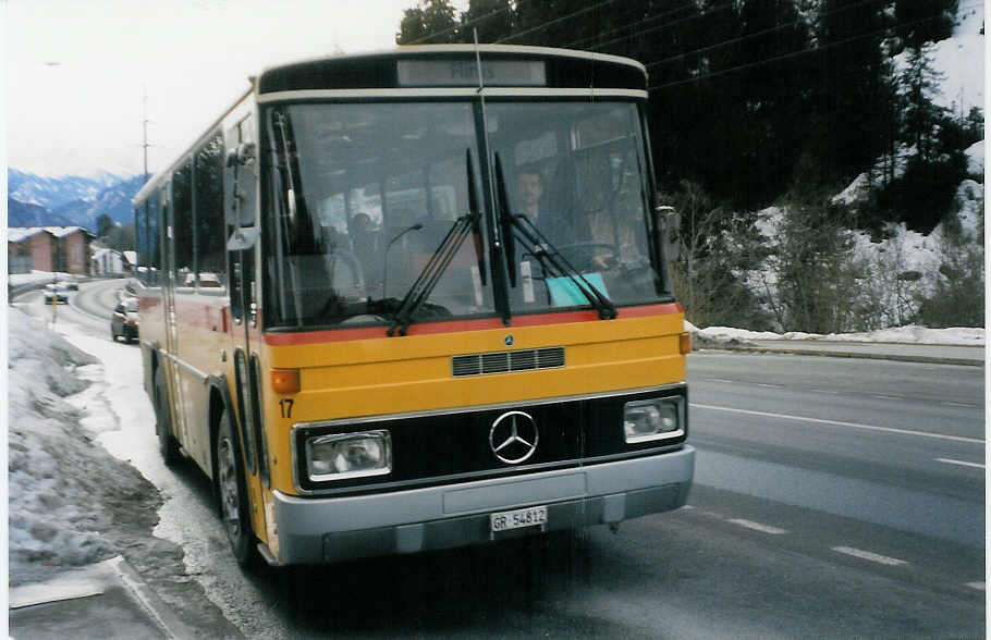 (028'802) - Sol�r&Fontana, Ilanz - Nr. 17/GR 54'812 - Mercedes/T�scher am 1. Januar 1999 in Laax, Rancho