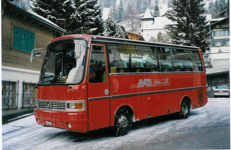 (028'828) - AFA Adelboden - Nr. 10/BE 26'774 - Setra (ex Fr�hlich, Z�rich) am 9. Januar 1999 beim Autobahnhof Adelboden