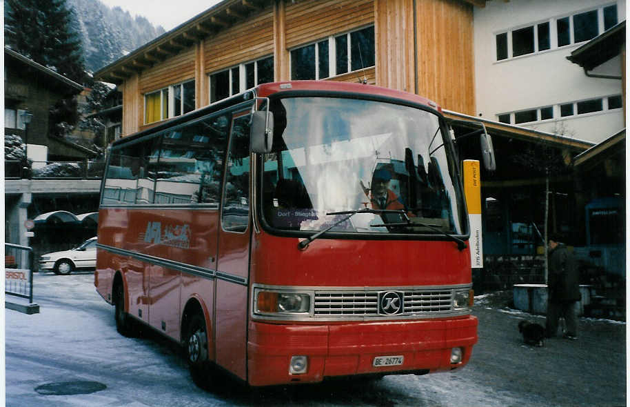 (028'829) - AFA Adelboden - Nr. 10/BE 26'774 - Setra (ex Fr�hlich, Z�rich) am 9. Januar 1999 beim Autobahnhof Adelboden