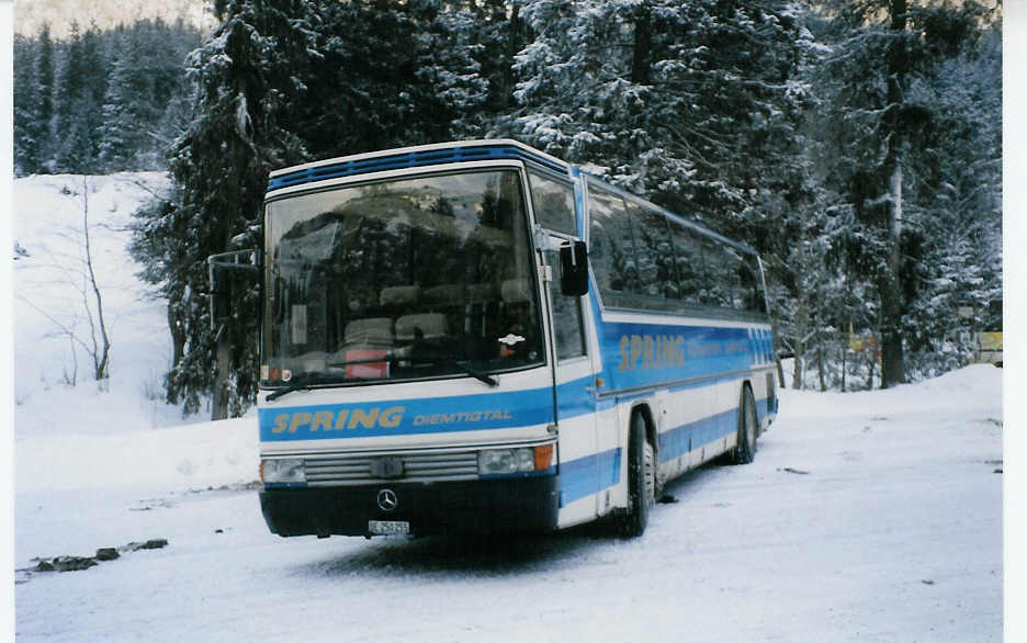 (029'036) - Spring, Schwenden - BE 250'255 - Dr�gm�ller/Mercedes am 12. Januar 1999 in Adelboden, Unter dem Birg