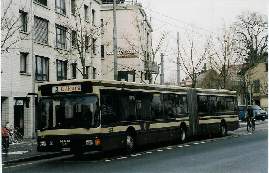 (029'234) - SVB Bern - Nr. 231/BE 513'231 - MAN am 8. Februar 1999 in Bern, Bachm�tteli