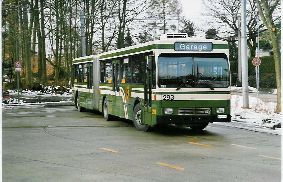 (029'732) - SVB Bern - Nr. 293/BE 419'293 - Volvo/R&J-Hess-Gangloff am 1. M�rz 1999 in Bern, B�mpliz