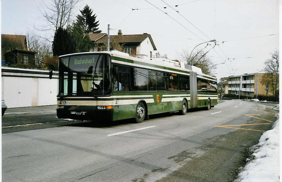 (029'803) - SVB Bern - Nr. 4 - NAW/Hess Gelenktrolleybus am 1. M�rz 1999 in Bern, B�mpliz
