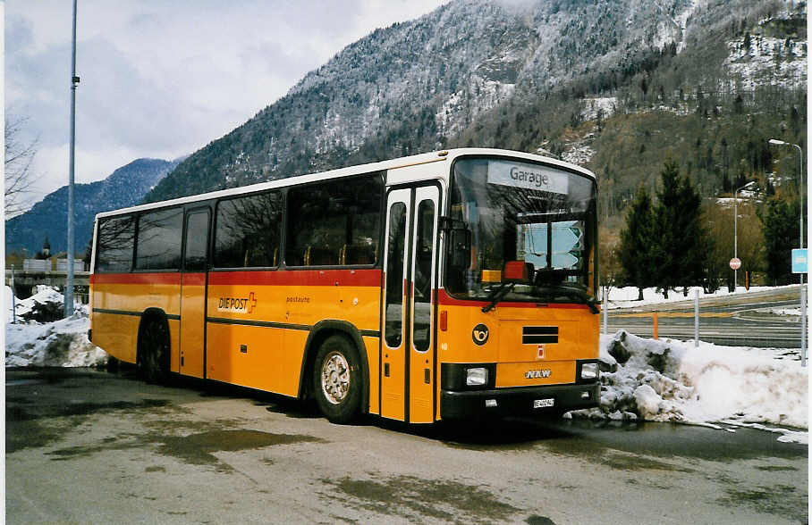 (029'916) - AAGI Interlaken - Nr. 40/BE 402'942 - NAW/R&J (ex Schmocker, Beatenberg Nr. 5) am 6. M�rz 1999 in Interlaken, Werkhof