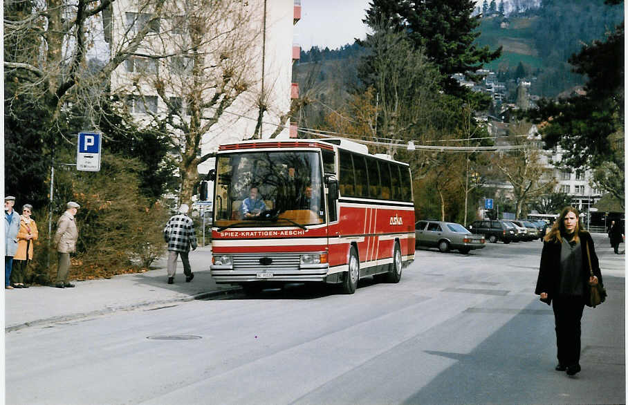 (030'017) - ASKA Aeschi - Nr. 11/BE 91'535 - Dr�gm�ller (ex Moser, Flaach) am 10. M�rz 1999 in Thun, Aarefeld