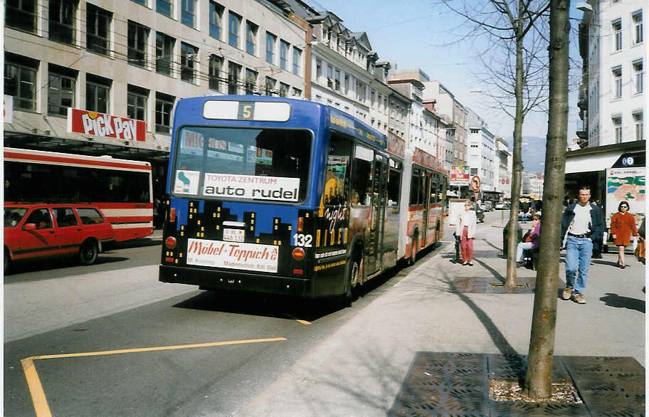 (030'108) - VB Biel - Nr. 132/BE 446'132 - Volvo/R&J am 13. M�rz 1999 in Biel, Guisanplatz