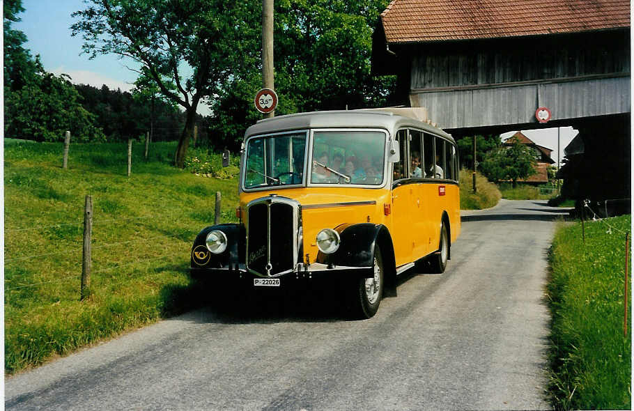 (032'108) - Museum f�r Kommunikation, Bern -  P 22'026  - Berna/Hess (ex P 22'026; ex P 1655) am 13. Juni 1999 in Liebewil