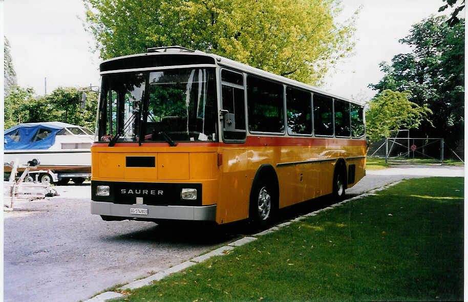 (032'131) - Sulser, Wohlen - AG 174'803 - Saurer/T�scher (ex Recovery, Regensdorf; ex Heim, Flums) am 19. Juni 1999 in Thun, Lachen