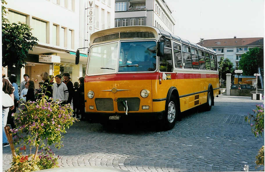 (032'210) - Brunner, Thun - BE 4096 U - FBW/Hess (ex Bischofberger, Heerbrugg; ex P 24'164) am 22. Juni 1999 in Thun, B�lliz