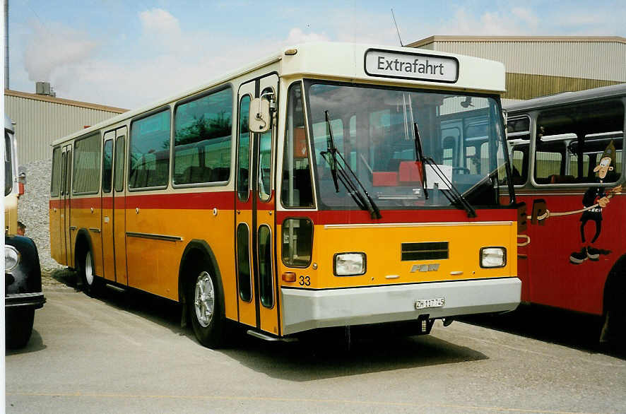 (032'314) - Ryffel, Uster - Nr. 33/ZH 117'745 - FBW/T�scher am 26. Juni 1999 in Hinwil, AMP