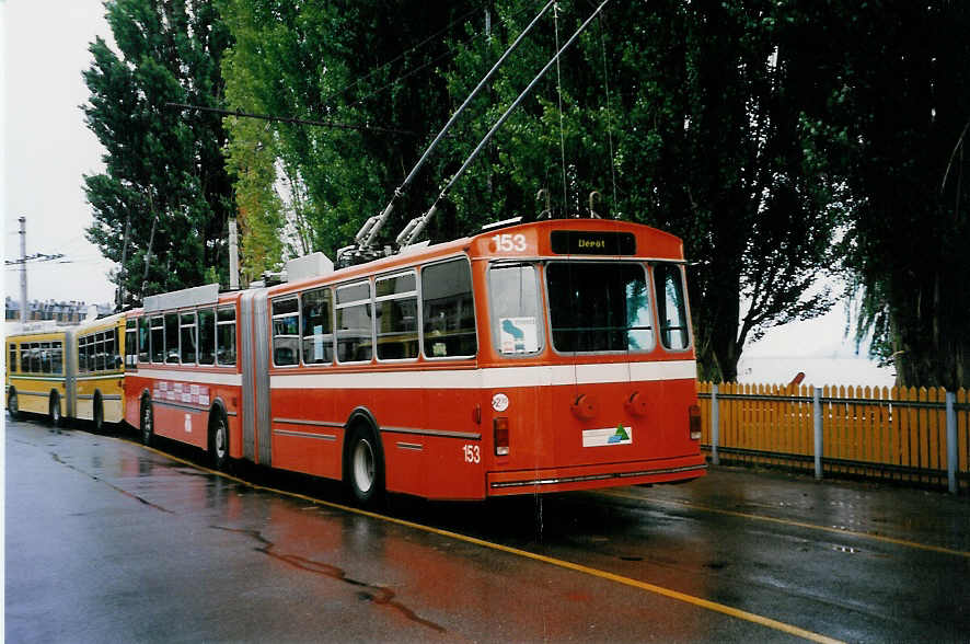 (033'210) - TN Neuch�tel - Nr. 160 - FBW/Hess Gelenktrolleybus (ex Nr. 60) am 5. Juli 1999 in Neuch�tel, D�p�t