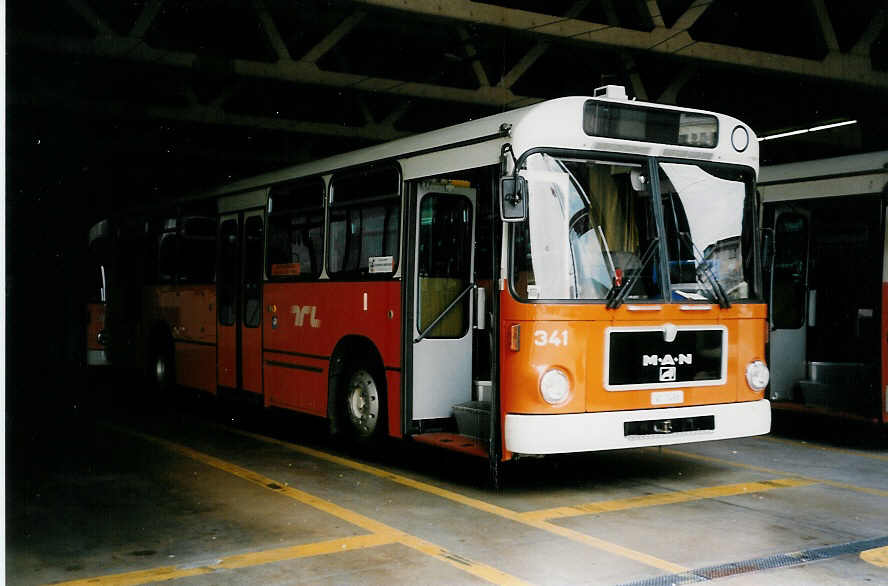 (033'423) - TL Lausanne - Nr. 341/VD 1496 - MAN am 7. Juli 1999 in Lausanne, D�p�t Borde