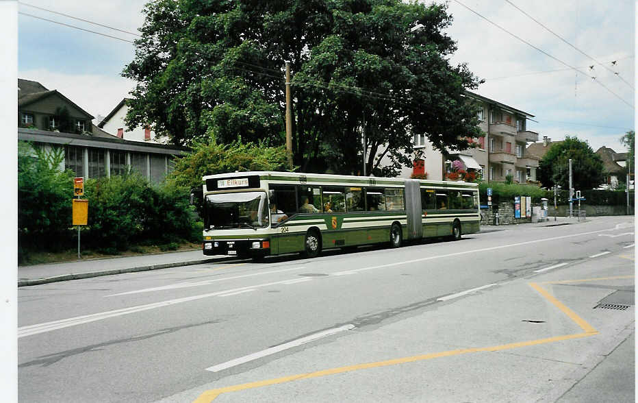 (035'227) - SVB Bern - Nr. 204/BE 500'204 - MAN am 9. August 1999 in Bern, Bethlehem S�ge