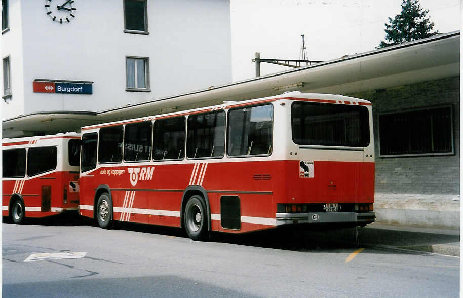 (035'303) - AAGK Koppigen - Nr. 5/BE 122'014 - NAW/Lauber (ex D�hler, Burgdorf Nr. 81) am 14. August 1999 beim Bahnhof Burgdorf